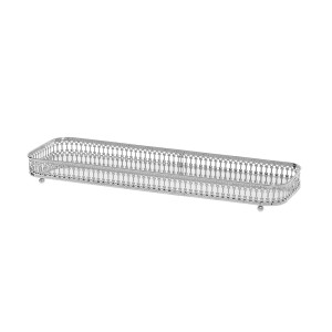 Padėklas metalinis 40,5x13x4,5 cm sidabro spalvos 4Living 294129