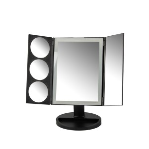 Kosmetinis veidrodėlis 3x 5x 10x  USB LED 29x34 cm 27180