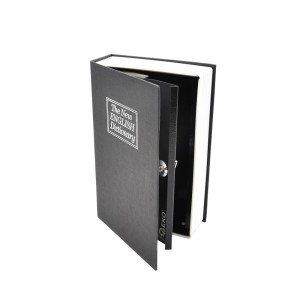 Dėžutė-knyga pinigams metalinė 240x155x55 mm su raktu GEKO G10905